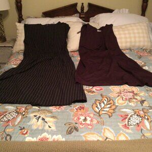 2 Pc Lot Of Prologue Dresses Black pinstripe. Burgandy Size M